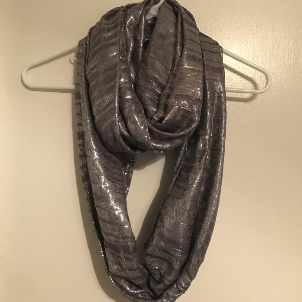Gray & Silver Infinity Scarf